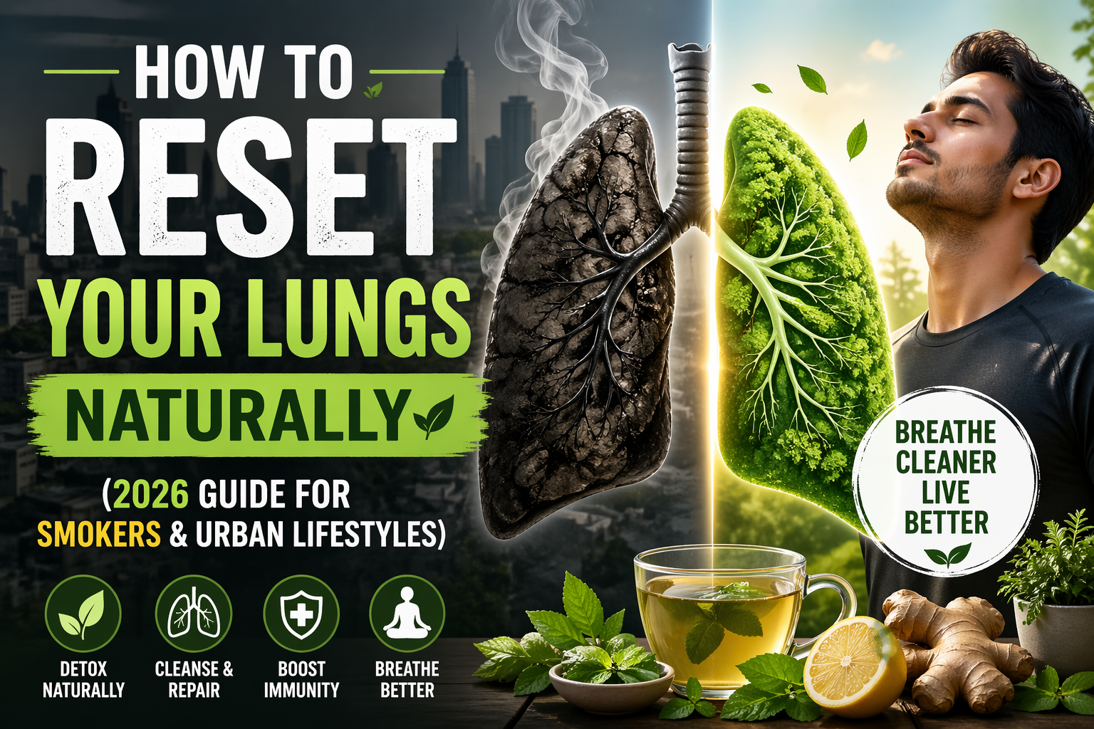 How to Reset Your Lungs Naturally (2026 Guide for Smokers & Urban Lifestyles)